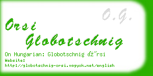orsi globotschnig business card